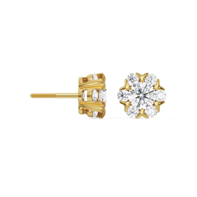 Fiona Floral Lab Grown Diamond Studs