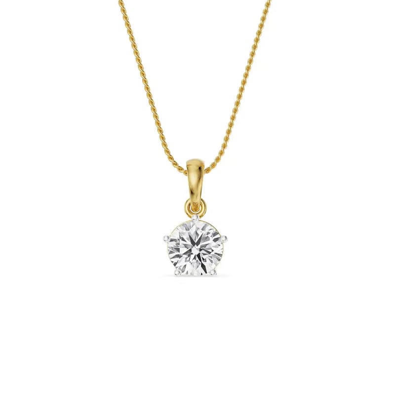Five Prong 2 CT Lab Grown Diamond Pendant