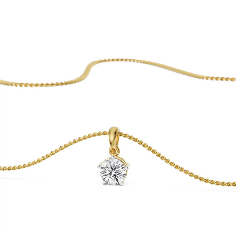 Five Prong 2 CT Lab Grown Diamond Pendant