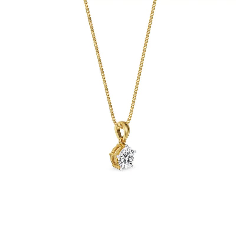 Five Prong 2 CT Lab Grown Diamond Pendant