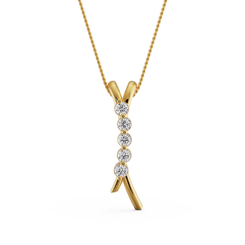 Five Stone Lab Grown Diamond Pendant