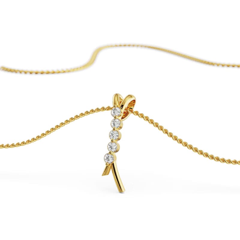 Five Stone Lab Grown Diamond Pendant