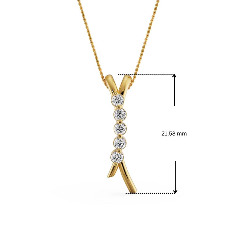 Five Stone Lab Grown Diamond Pendant
