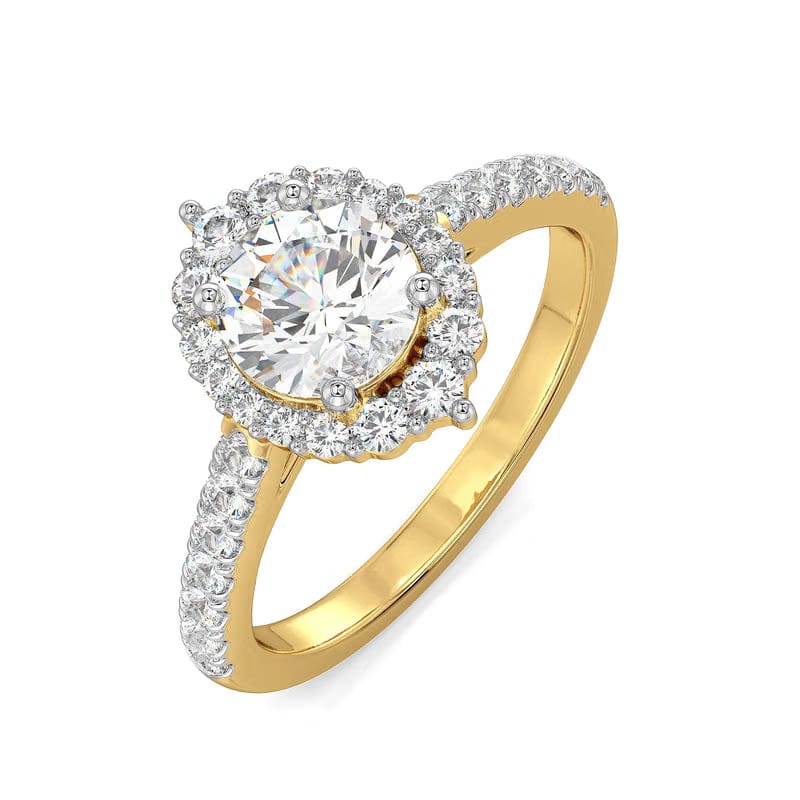 Fizy Halo Lab Grown Diamond Engagement Ring