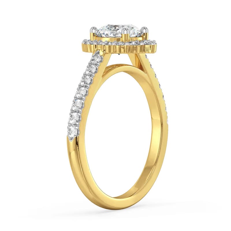 Fizy Halo Lab Grown Diamond Engagement Ring