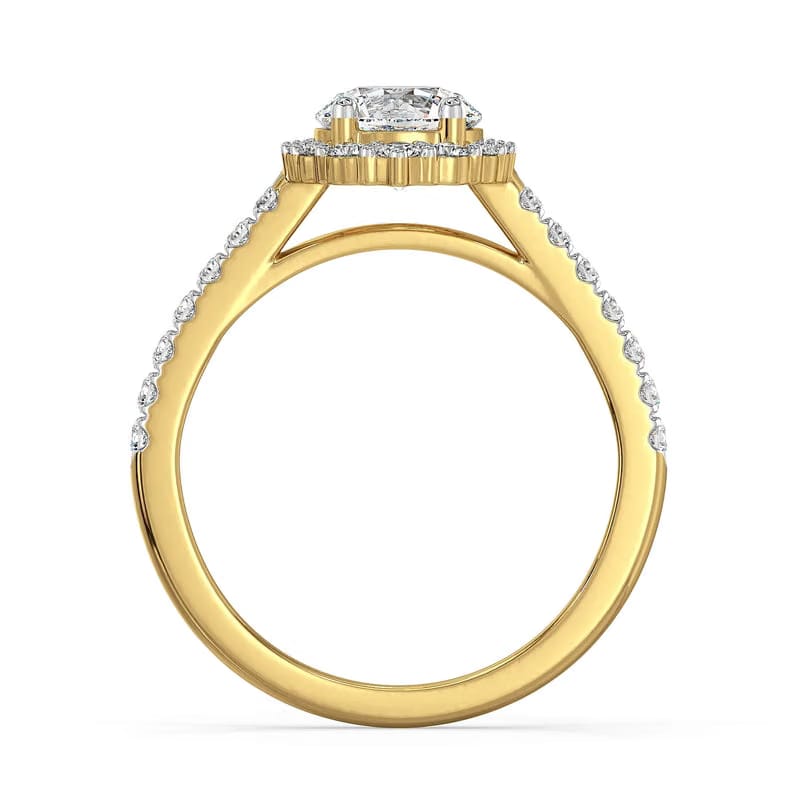 Fizy Halo Lab Grown Diamond Engagement Ring