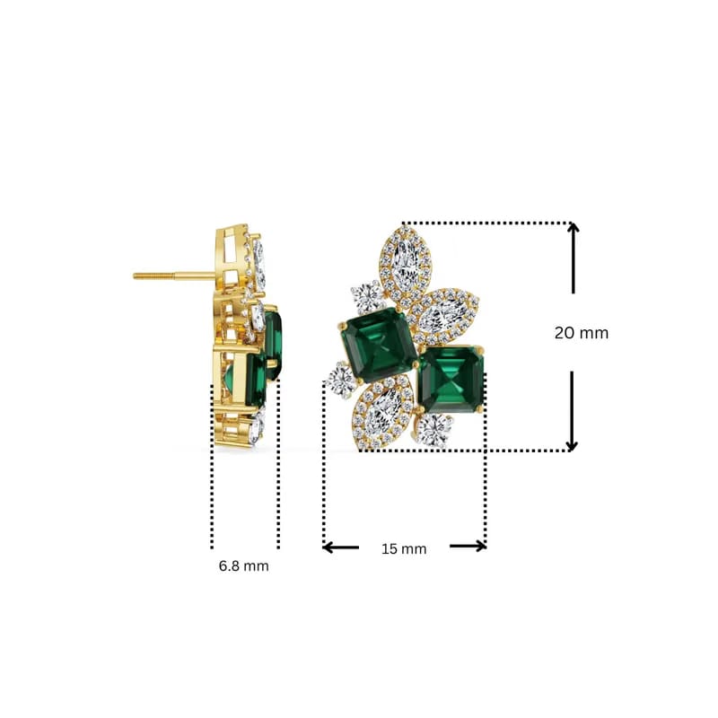 Fleur de Luxe Lab Grown Diamond Earrings