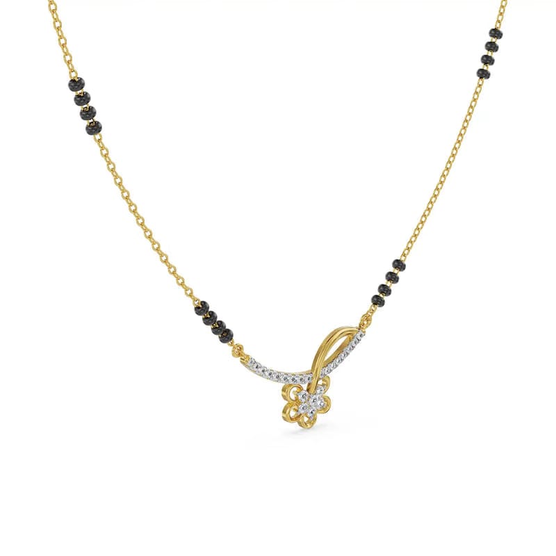Flora Bloom Lab Grown Diamond Mangalsutra 9KT