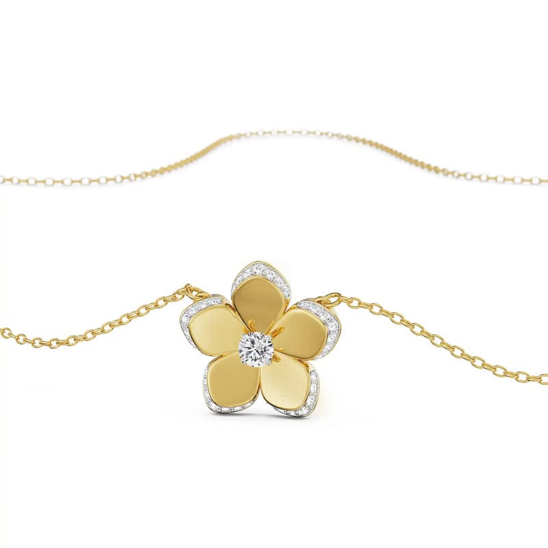 Flora Blooming Diamond Necklace 9KT