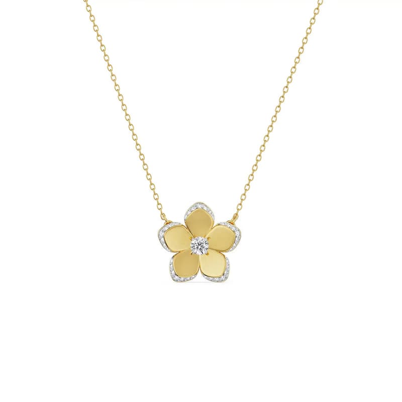 Flora Blooming Diamond Necklace 9KT
