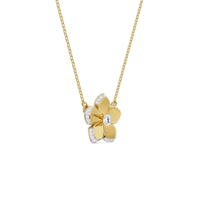 Flora Blooming Diamond Necklace 9KT