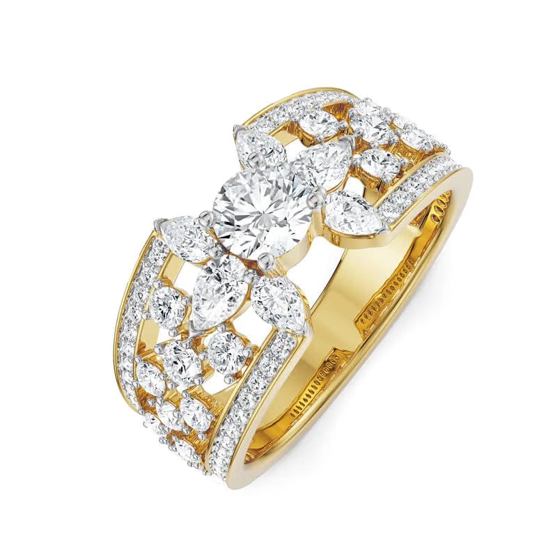 Flora Pear Lab Grown Diamond Ring