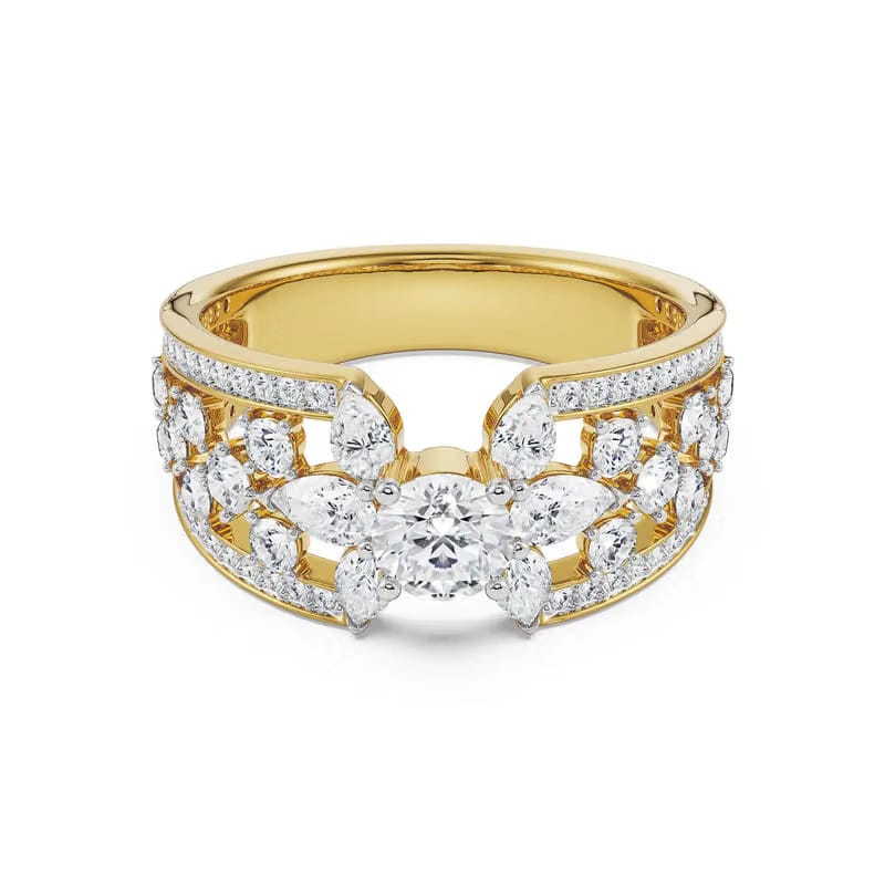 Flora Pear Lab Grown Diamond Ring 9KT