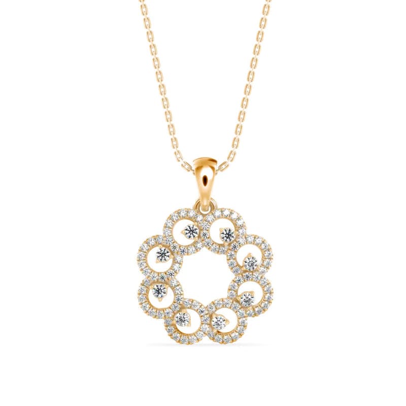 Floral Bloom Lab Grown Diamond Pendant