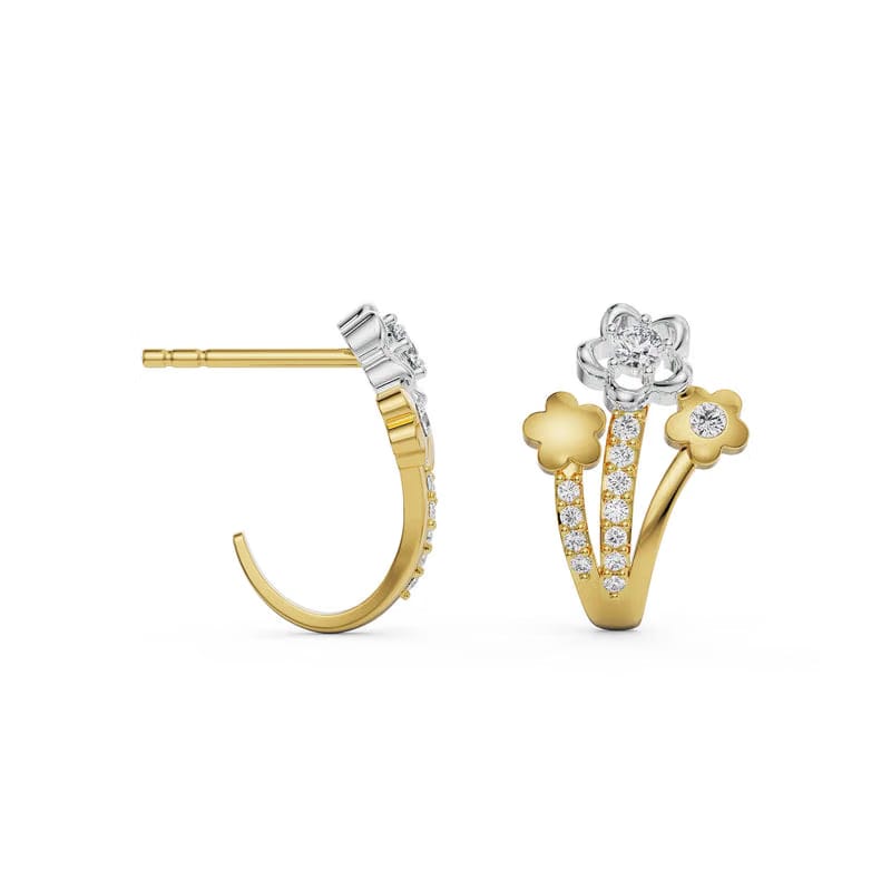 Floral Bloom Lab Grown Diamond Studs