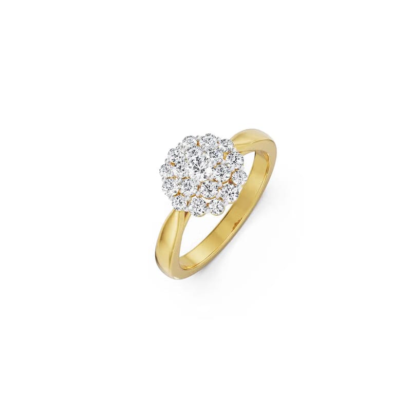 Floral Cassete Diamond Ring