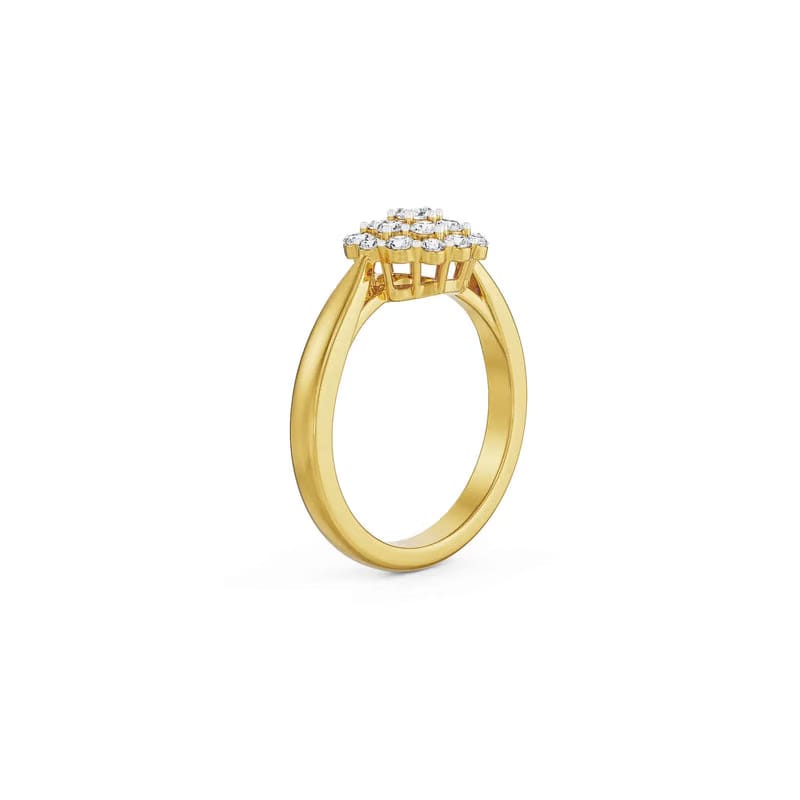 Floral Cassete Diamond Ring