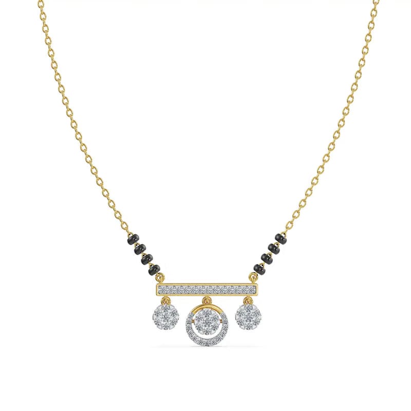 Floral Cluster Lab Grown Diamond Mangalsutra