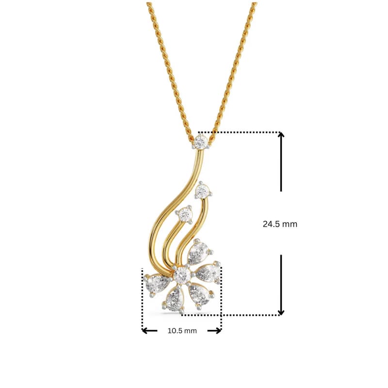 Floral Fantasy Lab Grown Diamond Pendant