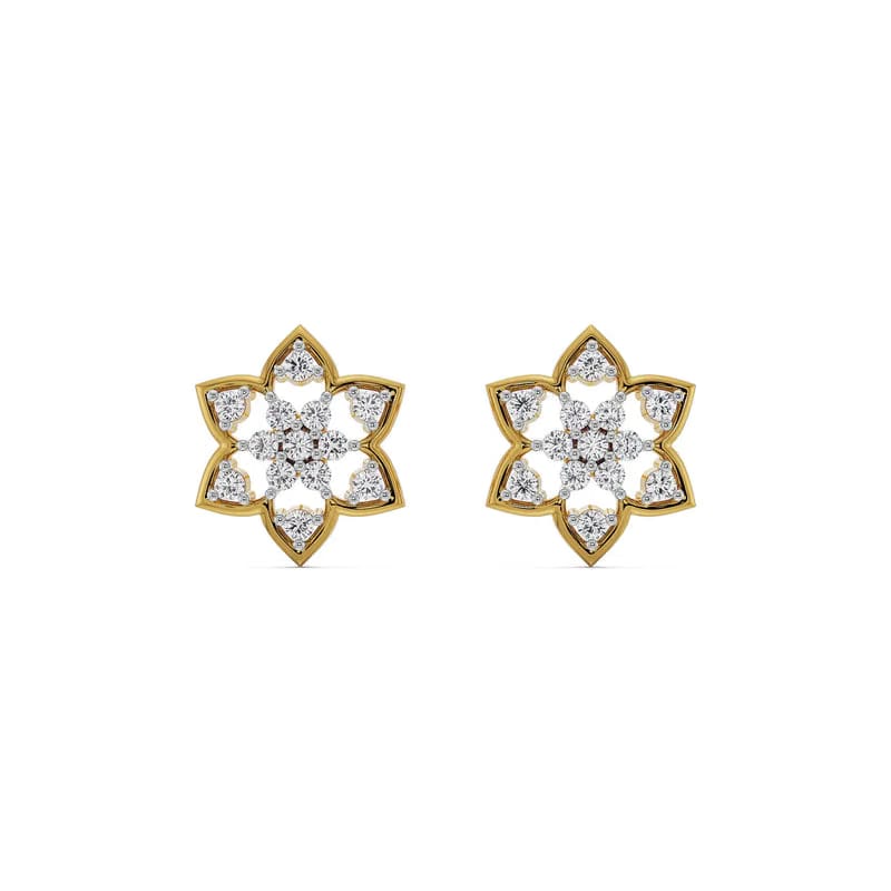 Floral Finesse Lab Grown Diamond Studs