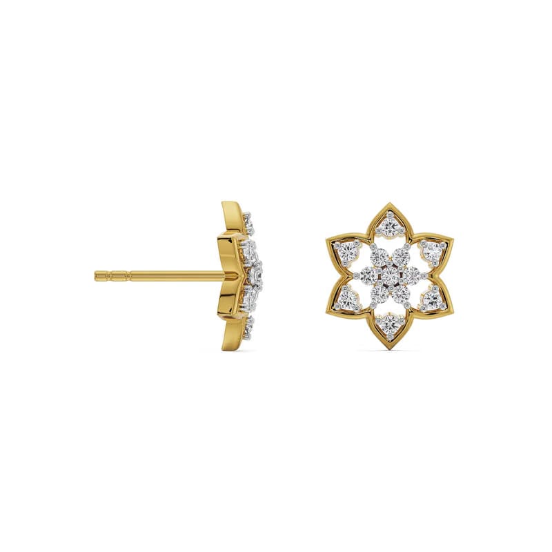 Floral Finesse Lab Grown Diamond Studs