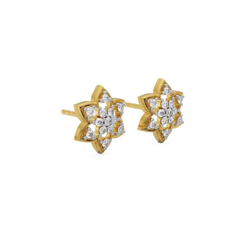 Floral Finesse Lab Grown Diamond Studs