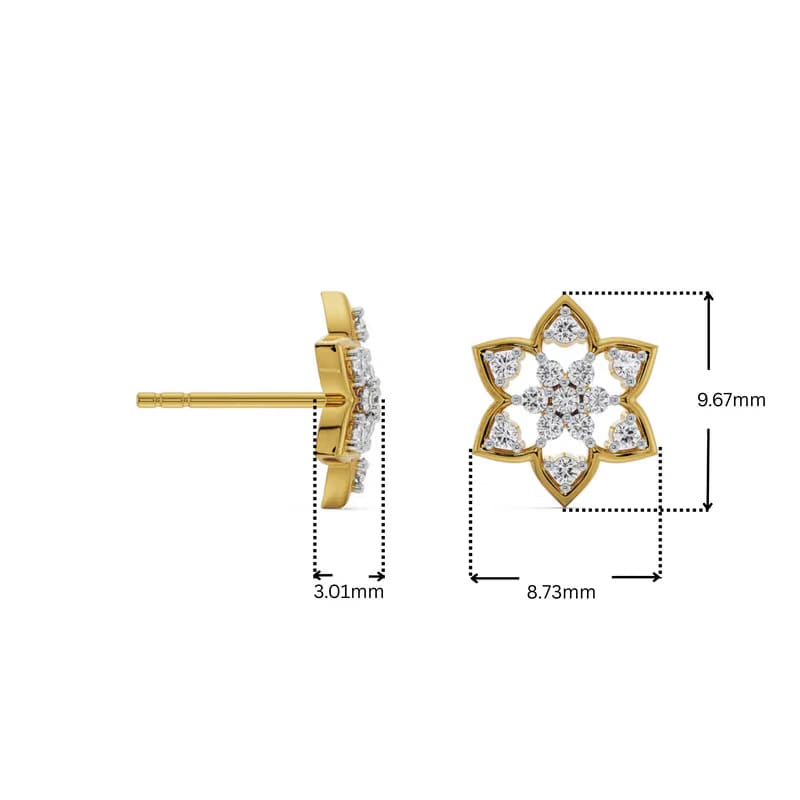 Floral Finesse Lab Grown Diamond Studs