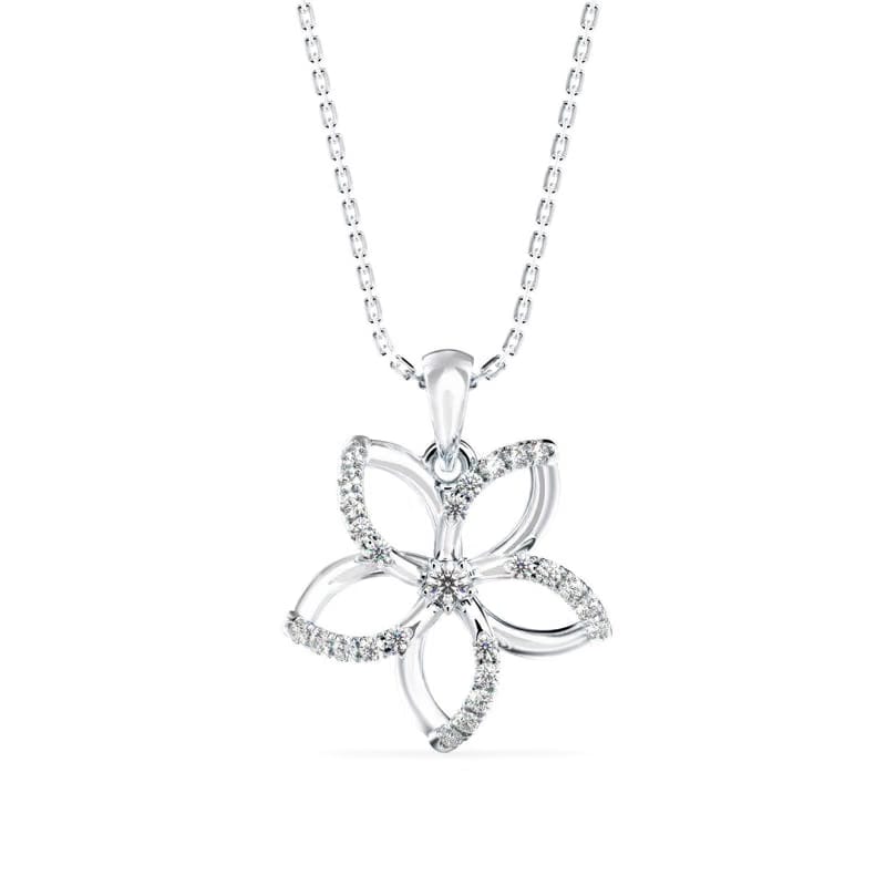 Floral Flourish Lab Grown Diamond Pendant