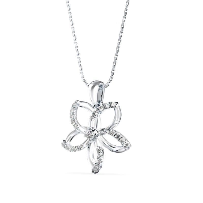 Floral Flourish Lab Grown Diamond Pendant 9KT