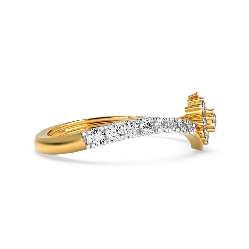 Floral Lab Grown Diamond Cluster Ring