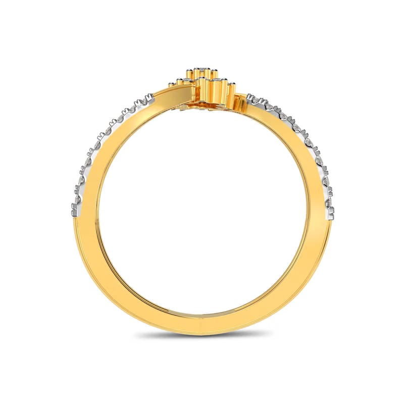Floral Lab Grown Diamond Cluster Ring 9KT