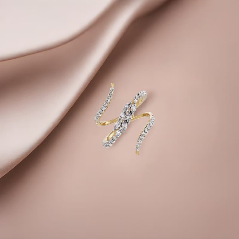 Floral Lab Grown Diamond Ring