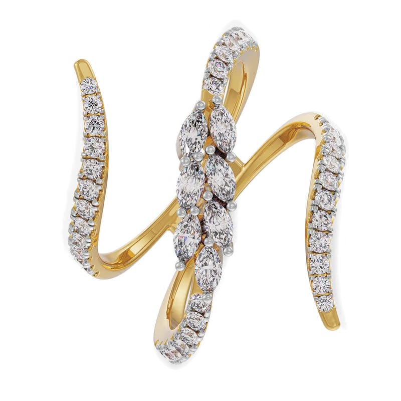 Floral Lab Grown Diamond Ring
