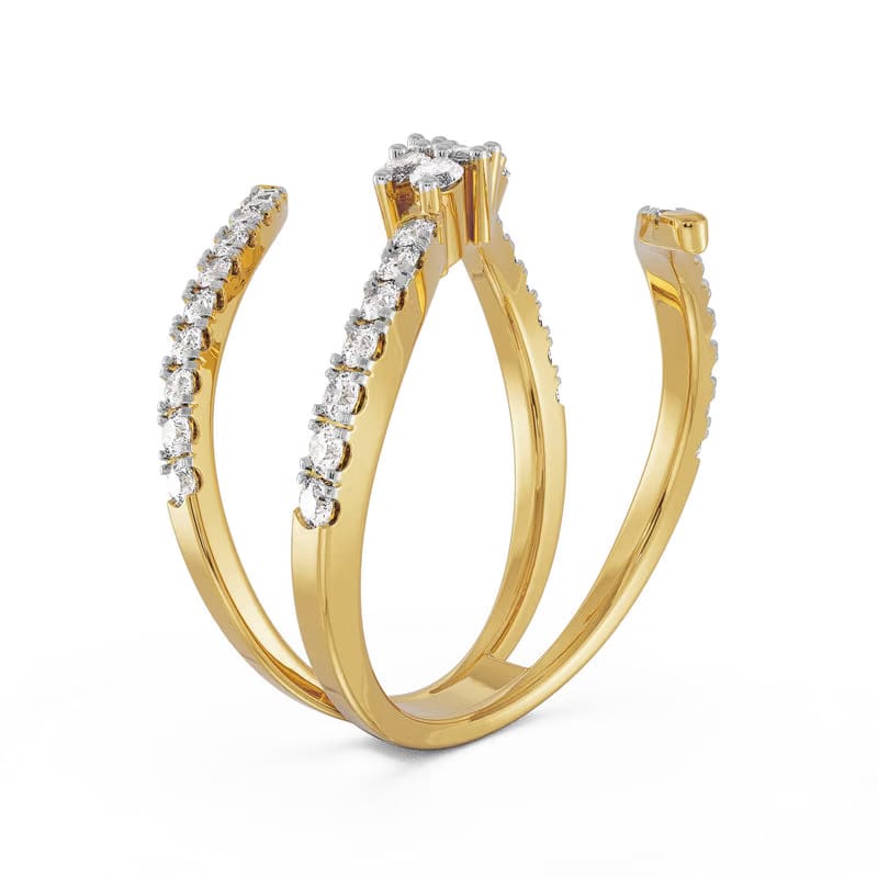 Floral Lab Grown Diamond Ring
