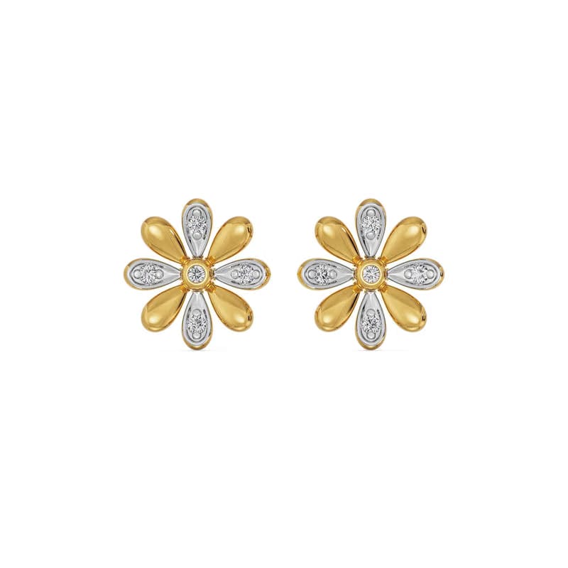 Floral Lab Grown Diamond Studs