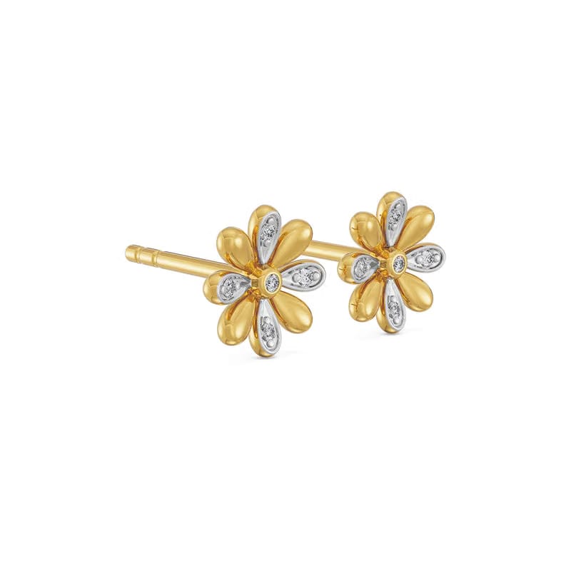 Floral Lab Grown Diamond Studs