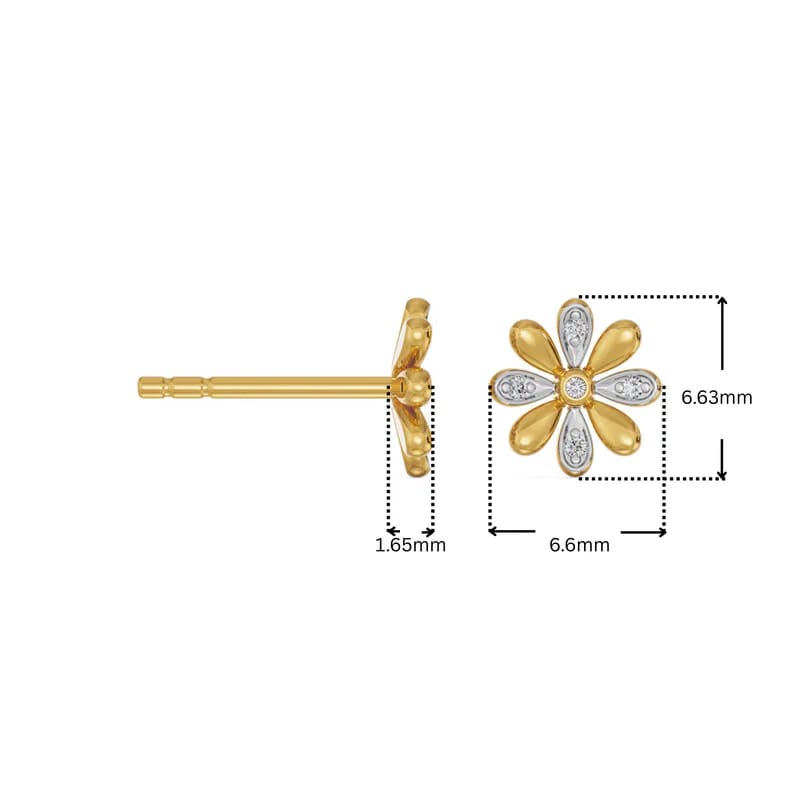 Floral Lab Grown Diamond Studs