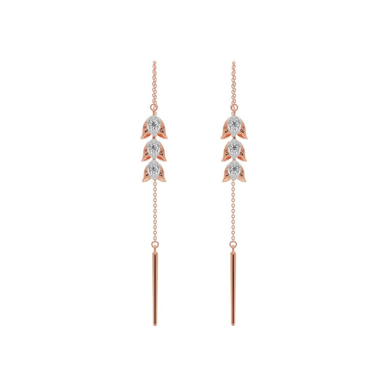 Floral Splendor Lab Grown Diamond Earrings