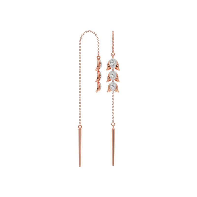 Floral Splendor Lab Grown Diamond Earrings