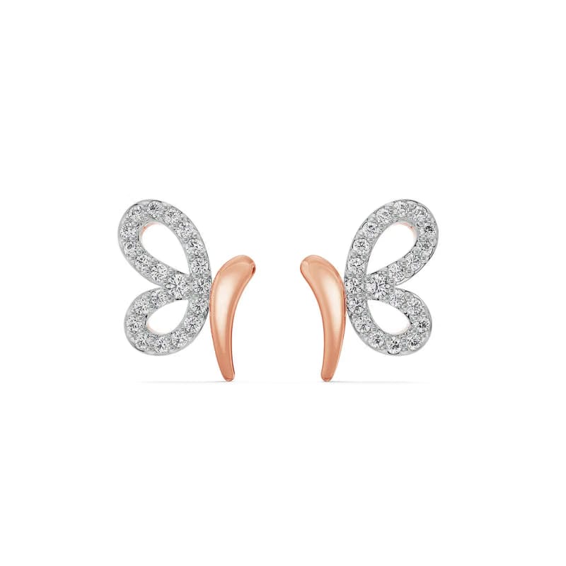 Fluttering Flair Lab Grown Diamond Earrings 9KT