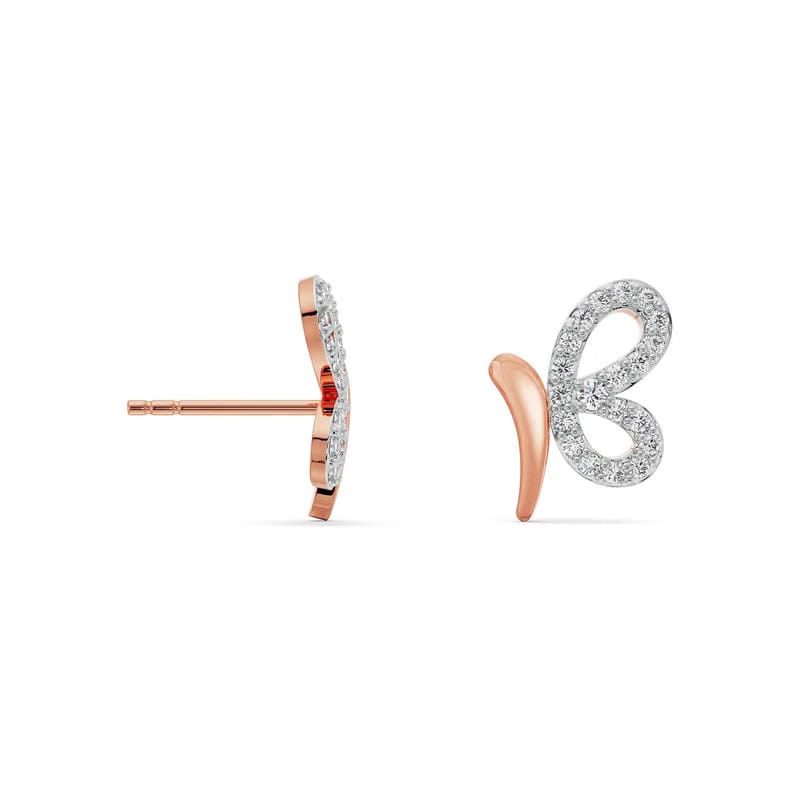 Fluttering Flair Lab Grown Diamond Earrings 9KT