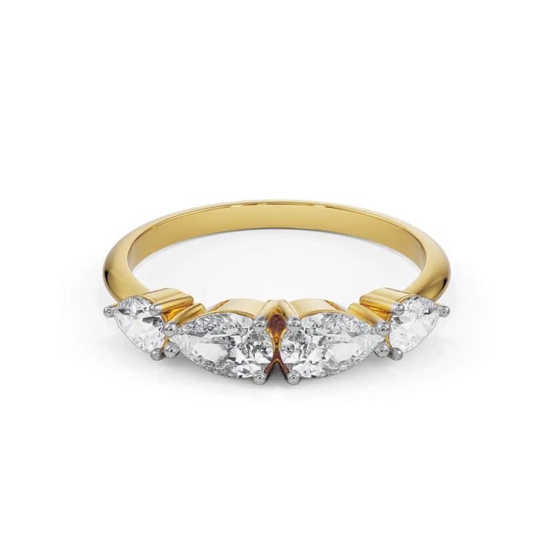 Four Pear Lab Grown Diamond Ring
