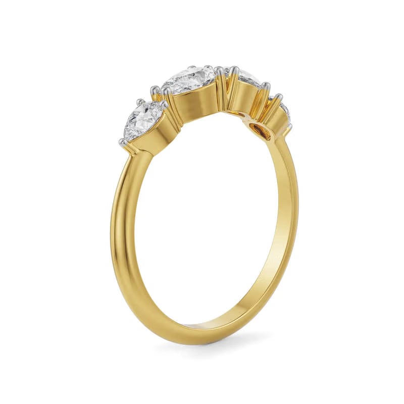 Four Pear Lab Grown Diamond Ring
