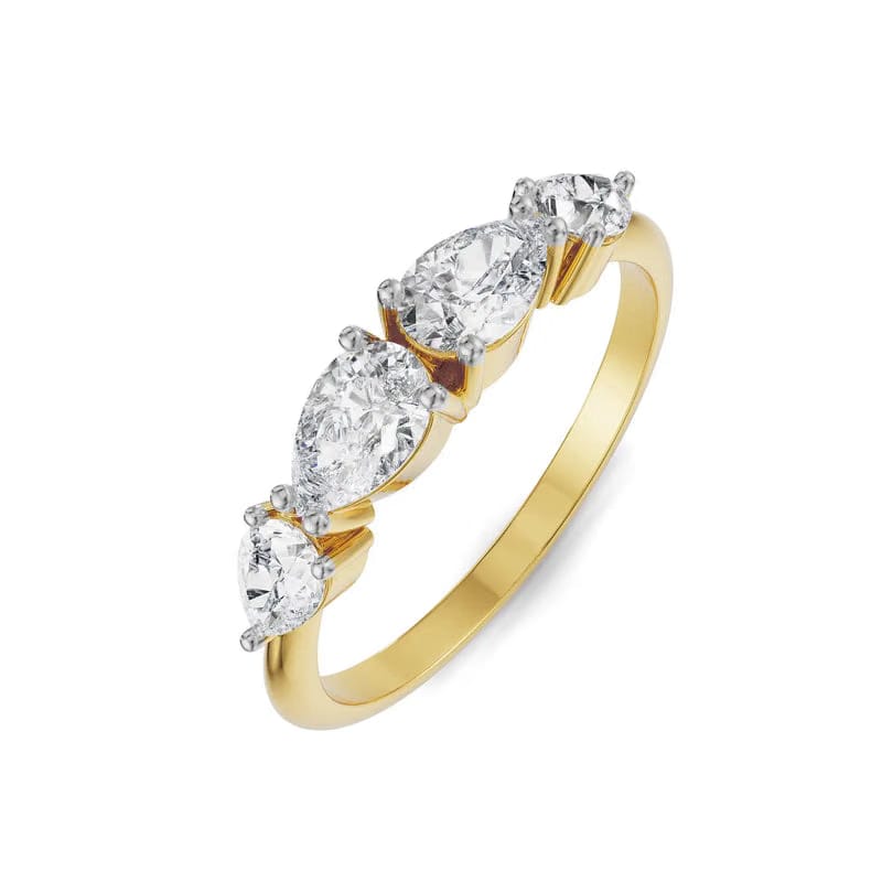 Four Pear Lab Grown Diamond Ring 9KT