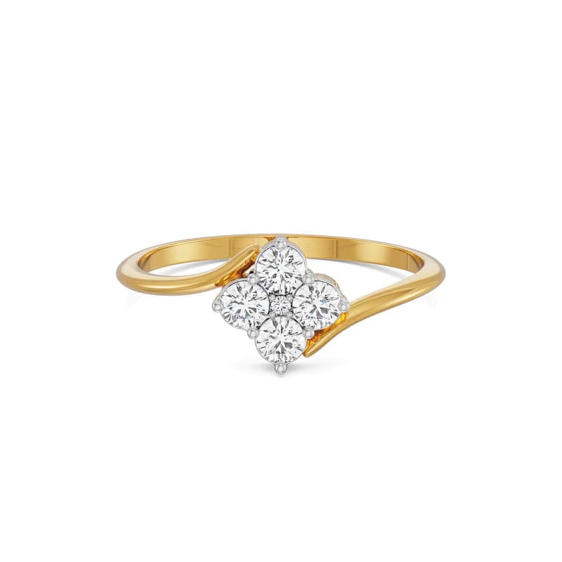 Fourfold Lab Grown Diamond Sparkle Ring 9KT