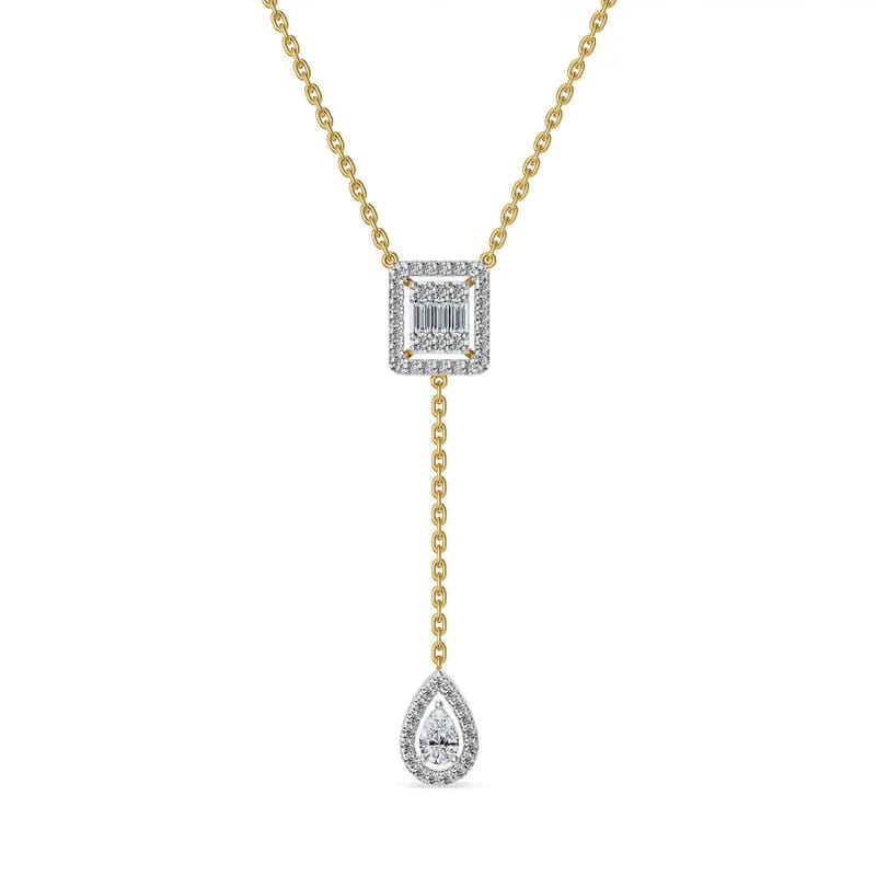 Frame Cluster Lab Grown Diamond Necklace