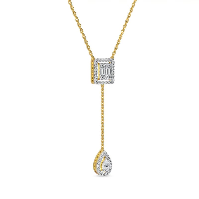 Frame Cluster Lab Grown Diamond Necklace