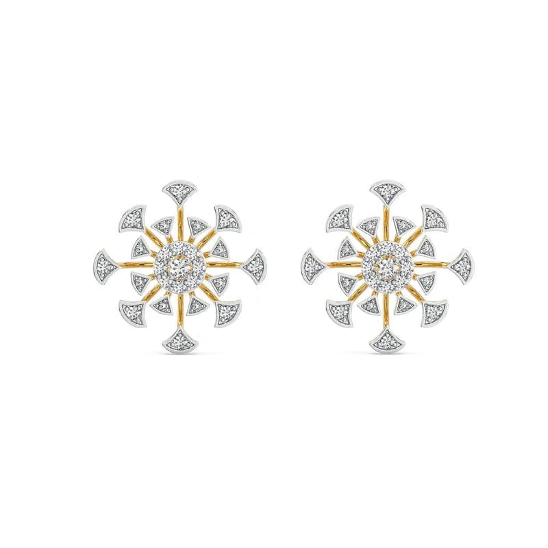 Galaxy Blossom Lab Grown Diamond Earrings 9KT