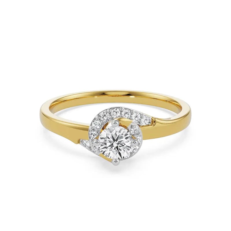 Genelia Lab Diamond Engagement Ring 9KT