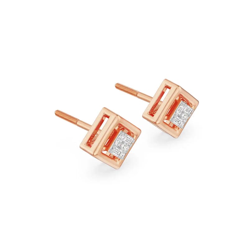 Geometric Allure Lab Diamond Pendant Set